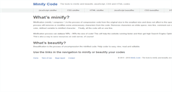 Desktop Screenshot of minifycode.com