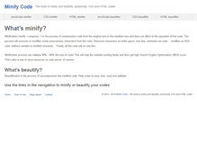 Tablet Screenshot of minifycode.com